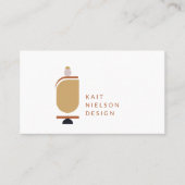 Moderne Minimalistische Terracotta Geometrische Fo Visitenkarte (Vorderseite)