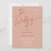 Moderne Minimalistische Terracotta Orange Foto Hoc Einladung (Vorderseite)