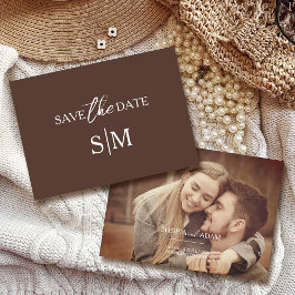 Moderne Minimalistische Terracotta Save the Date K Einladung