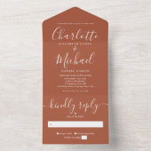 Moderne Minimalistische Terracotta-Skripte für Hoc All In One Einladung (Innen Boden)