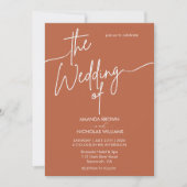 Moderne Minimalistische Terracotta Wedding Einladung (Vorderseite)