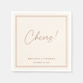 Moderne Minimalistische Terracotta Wedding Napkins Serviette