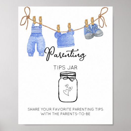 Moderne minimalistische Tipps für Eltern Jar Baby  Poster (Vorne)