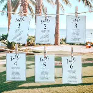 Moderne minimalistische Tischdeko-Hochzeit Tischnummer