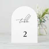 Moderne Minimalistische Tischnummer (Stehend Vorderseite)