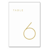 Moderne Minimalistische Tischnummer (Rückseite)