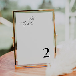 Moderne Minimalistische Tischnummer