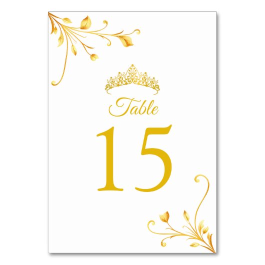 Moderne Minimalistische Tischnummer (Rückseite)