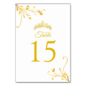 Moderne Minimalistische Tischnummer (Vorderseite)