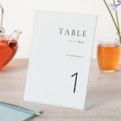 Moderne Minimalistische Tischnummern für Hochzeite Sockelschild (In Situ)