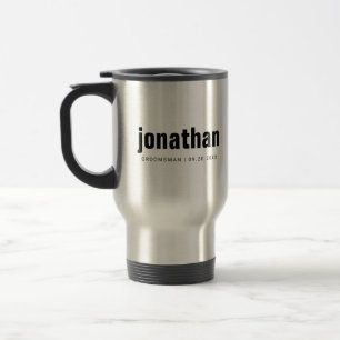 Moderne Minimalistische Trauzeugen Geschenk für Ih Reisebecher