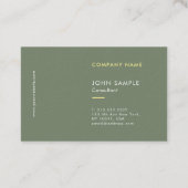 Moderne Minimalistische Trendfarben Elegante Vorla Visitenkarte (Rückseite)