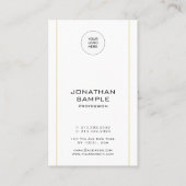 Moderne Minimalistische, trendige goldene Vorlage Visitenkarte (Vorderseite)