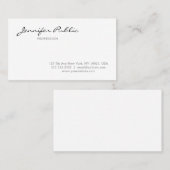 Moderne Minimalistische Trends Moderne Schlicht Visitenkarte (Vorne/Hinten)