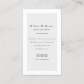 Moderne Minimalistische Trendy Typografy Visitenkarte (Rückseite)