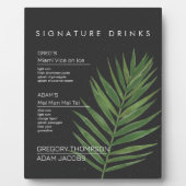 Moderne Minimalistische Tropische Signatur Drink B Fotoplatte (Vorderseite)