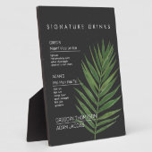 Moderne Minimalistische Tropische Signatur Drink B Fotoplatte (Seite)