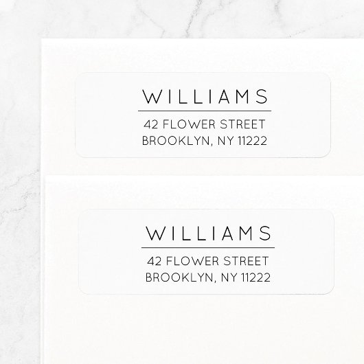 Moderne Minimalistische Typografie 01 Rücksendeadr