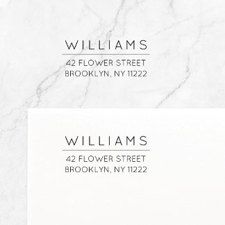 Moderne Minimalistische Typografie 01 Rücksendeadr Permastempel
