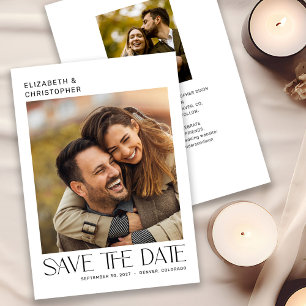 Moderne minimalistische Typografie 2 Foto Save The Date