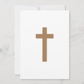 Moderne Minimalistische Typografie Baby Foto Taufe Einladung (Rückseite)