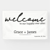 Moderne Minimalistische Typografie Begrüßung Banner (Horizontal)