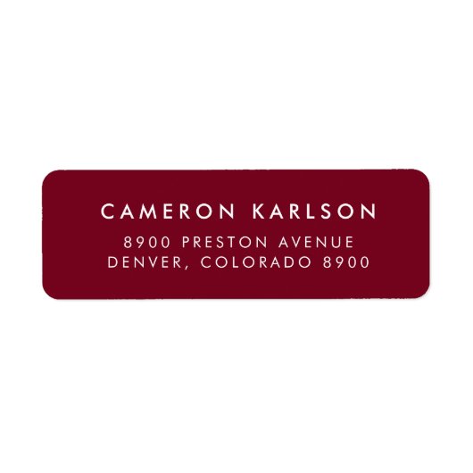 Moderne Minimalistische Typografie Burgundy Return (Vorne)