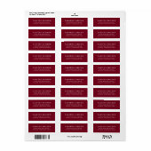 Moderne Minimalistische Typografie Burgundy Return (Vorne)