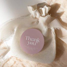 Moderne Minimalistische Typografie Dusty Rose Wedd Runder Aufkleber