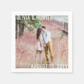 Moderne Minimalistische Typografie Einfache Hochze Serviette (Vorderseite)