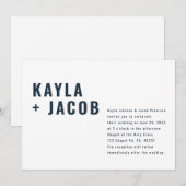 Moderne + Minimalistische Typografie Einladung zur (Vorne/Hinten)