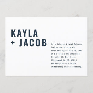 Moderne + Minimalistische Typografie Einladung zur