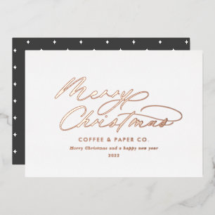 Moderne minimalistische Typografie elegante Skript Folien Feiertagskarte
