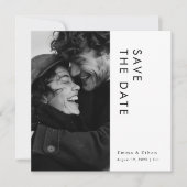 Moderne Minimalistische Typografie-Foto-Hochzeit Save The Date (Vorderseite)
