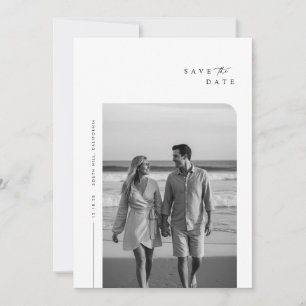Moderne Minimalistische Typografie-Foto-Hochzeit Save The Date