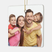 Moderne Minimalistische Typografie Frohe Weihnacht Keramikornament (Links)