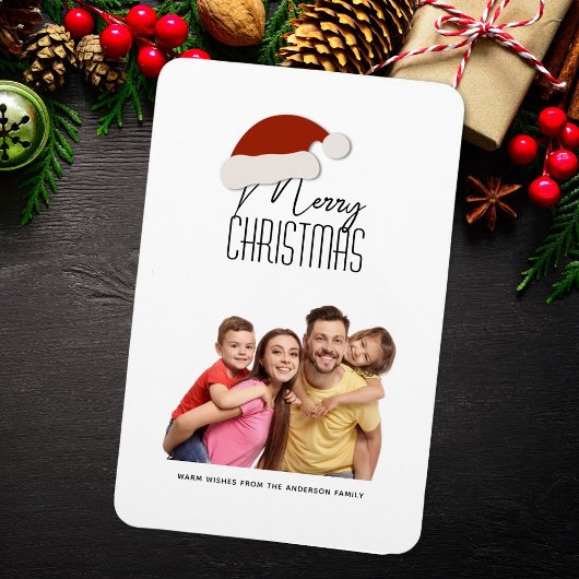 Moderne Minimalistische Typografie Frohe Weihnacht Magnet