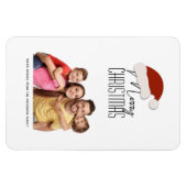 Moderne Minimalistische Typografie Frohe Weihnacht Magnet (Horizontal)