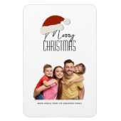 Moderne Minimalistische Typografie Frohe Weihnacht Magnet (Vertikal)