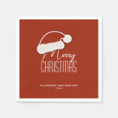 Moderne Minimalistische Typografie Frohe Weihnacht Serviette (Vorderseite)