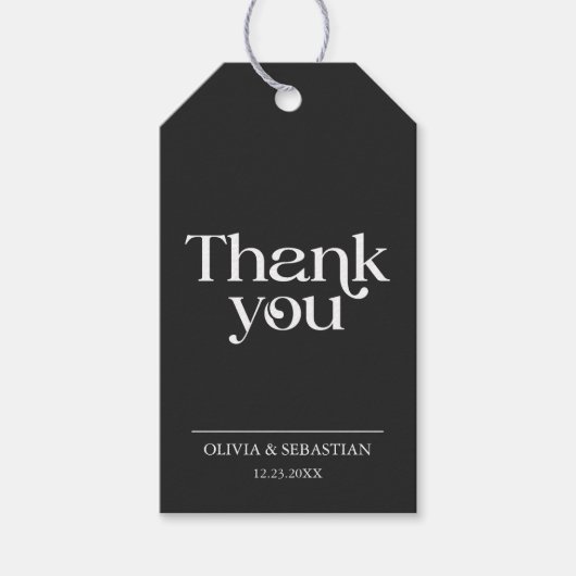 Moderne Minimalistische Typografie Geschenkanhänger (Vorderseite)