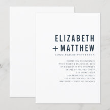 Moderne + Minimalistische Typografie-Hochzeit