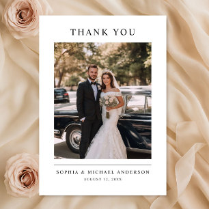 Moderne minimalistische Typografie-Hochzeit mit Ei Dankeskarte