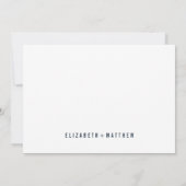 Moderne + Minimalistische Typografie-Hochzeit Save The Date (Rückseite)