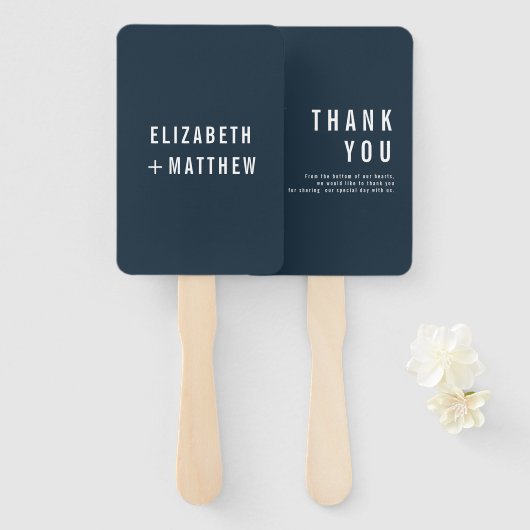 Moderne + Minimalistische Typografie Hochzeit Viel Fächer (Vorne und Hinten)