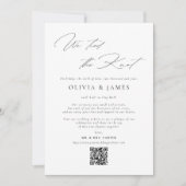 Moderne minimalistische Typografie-Hochzeitsanzeig Einladung (Vorderseite)
