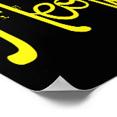 Moderne Minimalistische Typografie in Gelb und Sch Poster (Ecke)