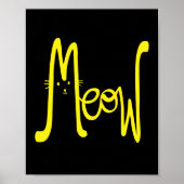 Moderne Minimalistische Typografie in Gelb und Sch Poster (Vorne)