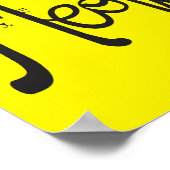 Moderne Minimalistische Typografie in Gelb und Sch Poster (Ecke)