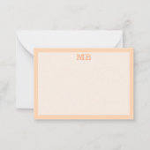 Moderne Minimalistische Typografie Initialmonogram Mitteilungskarte (Vorderseite)